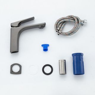 Смеситель для раковины Frap F1087-9 Оружейная сталь